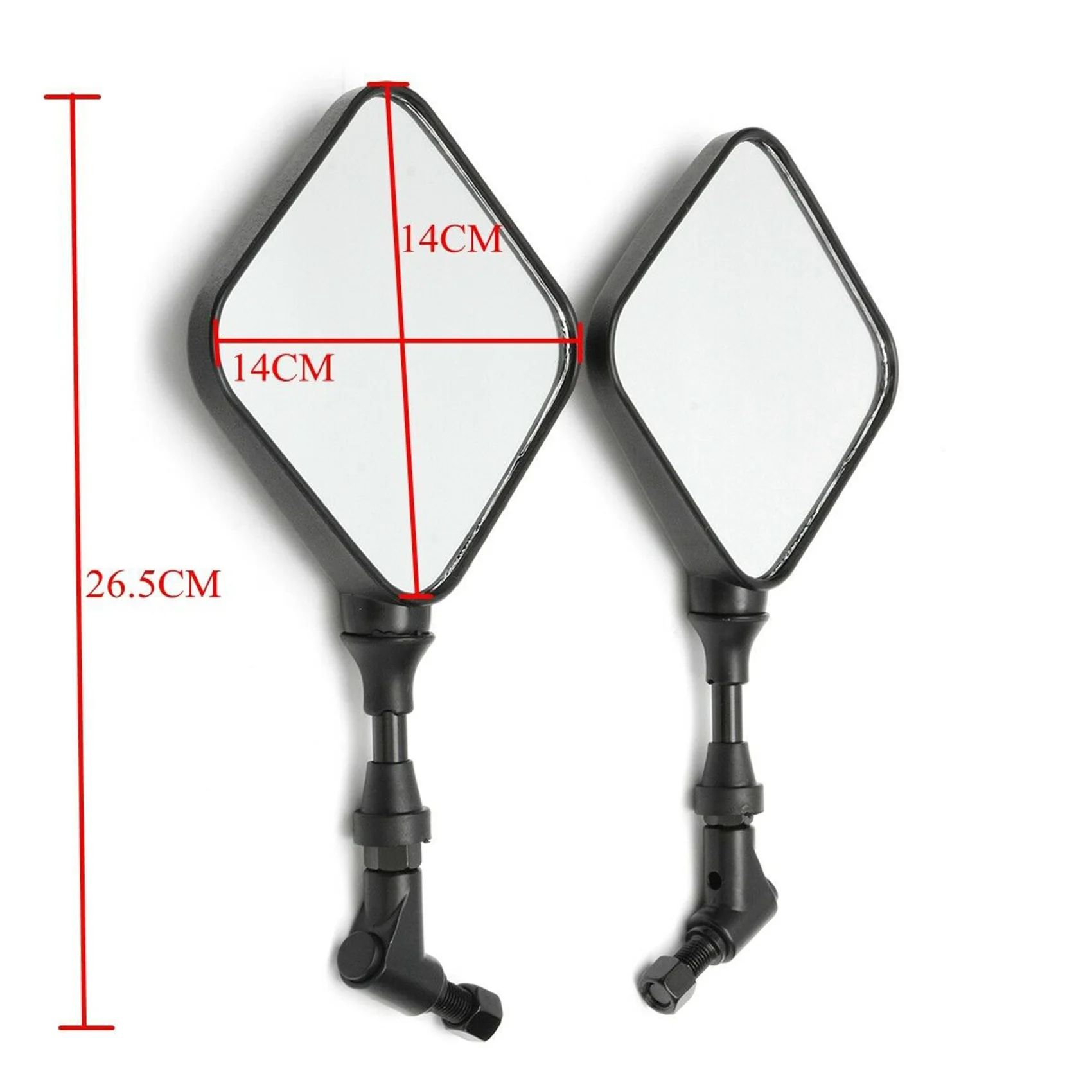 

4Pcs Motorcycle Rear View Mirror Black For Dr 200 250 Dr350 Drz 400 Dr650