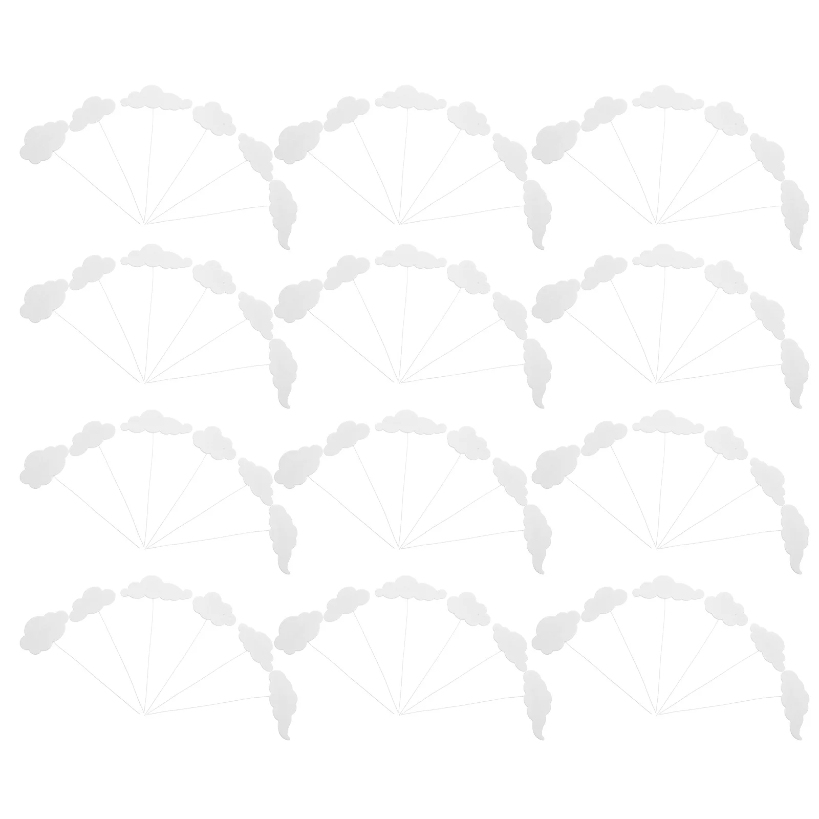 

300Pcs Cloud Cake Topper White Flexible Wire Sponge Insert Birthday Wedding Baby Shower Party Cake Decoration Picks