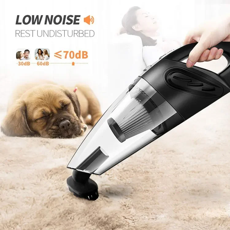 Portable Handheld Car Vacuum Cleaner 120W Cyclone Wet Dry USB Chargeable Wireless Vacuum Cleaner