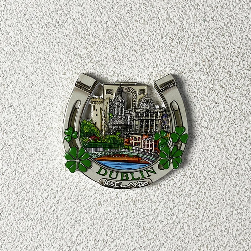 

Irish Dublin tourism souvenirs, 3D architectural refrigerator magnets, office, home kitchen decoration