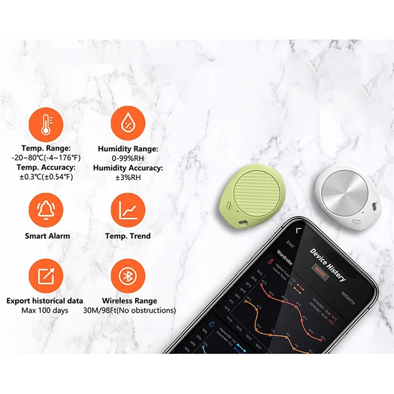 【a42u】4x-mini-sensore-di-umidita-e-temperatura-bluetooth-per-interni-intelligente-termoigrometro-wireless-per-rettili-per-armadietti-per-sigari-c