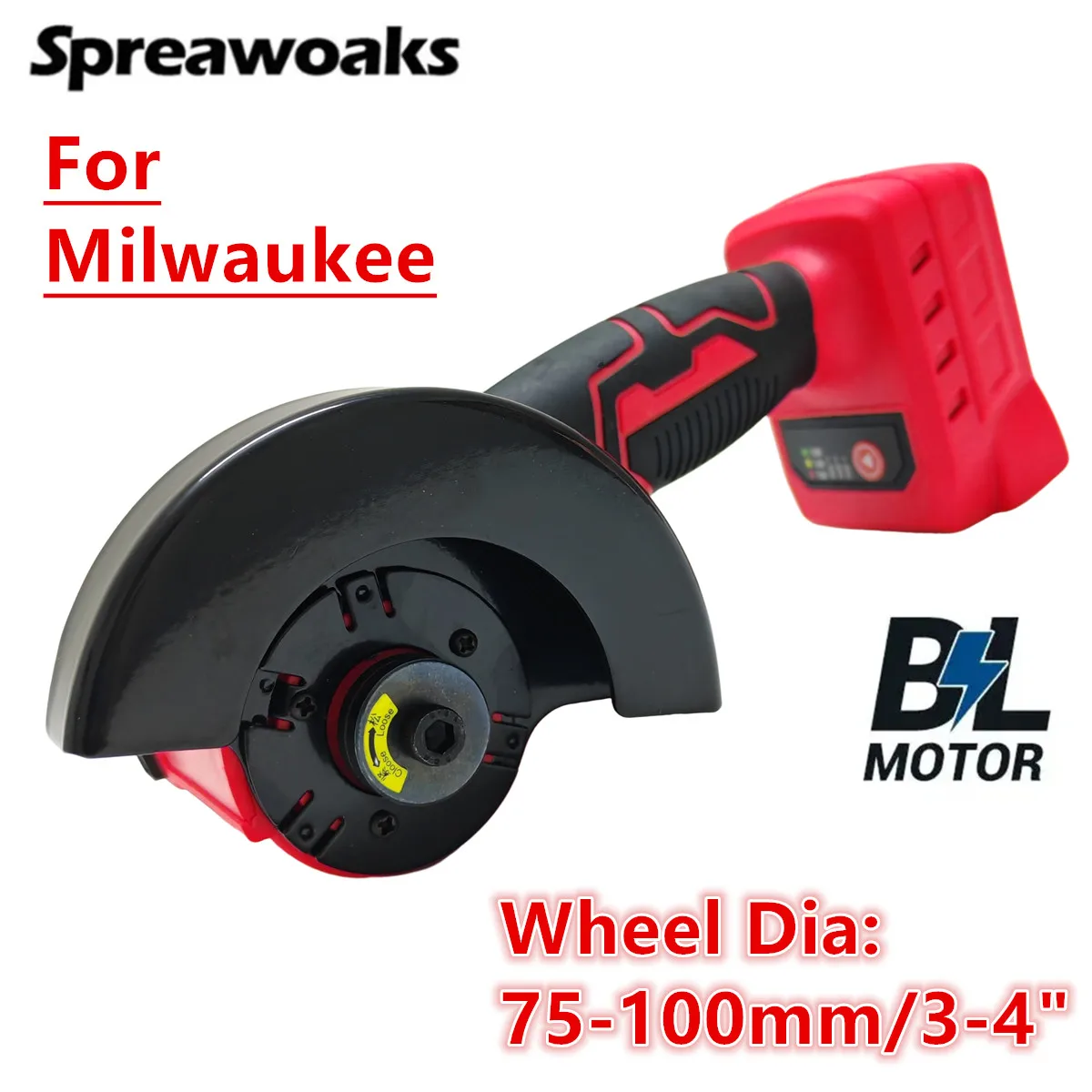 

Brushless Angle Grinder 4 Inch CUT OFF Tools 3 Gears Cordless Cutting Polishing Grinding Machine For Milwaukee 18V Battery