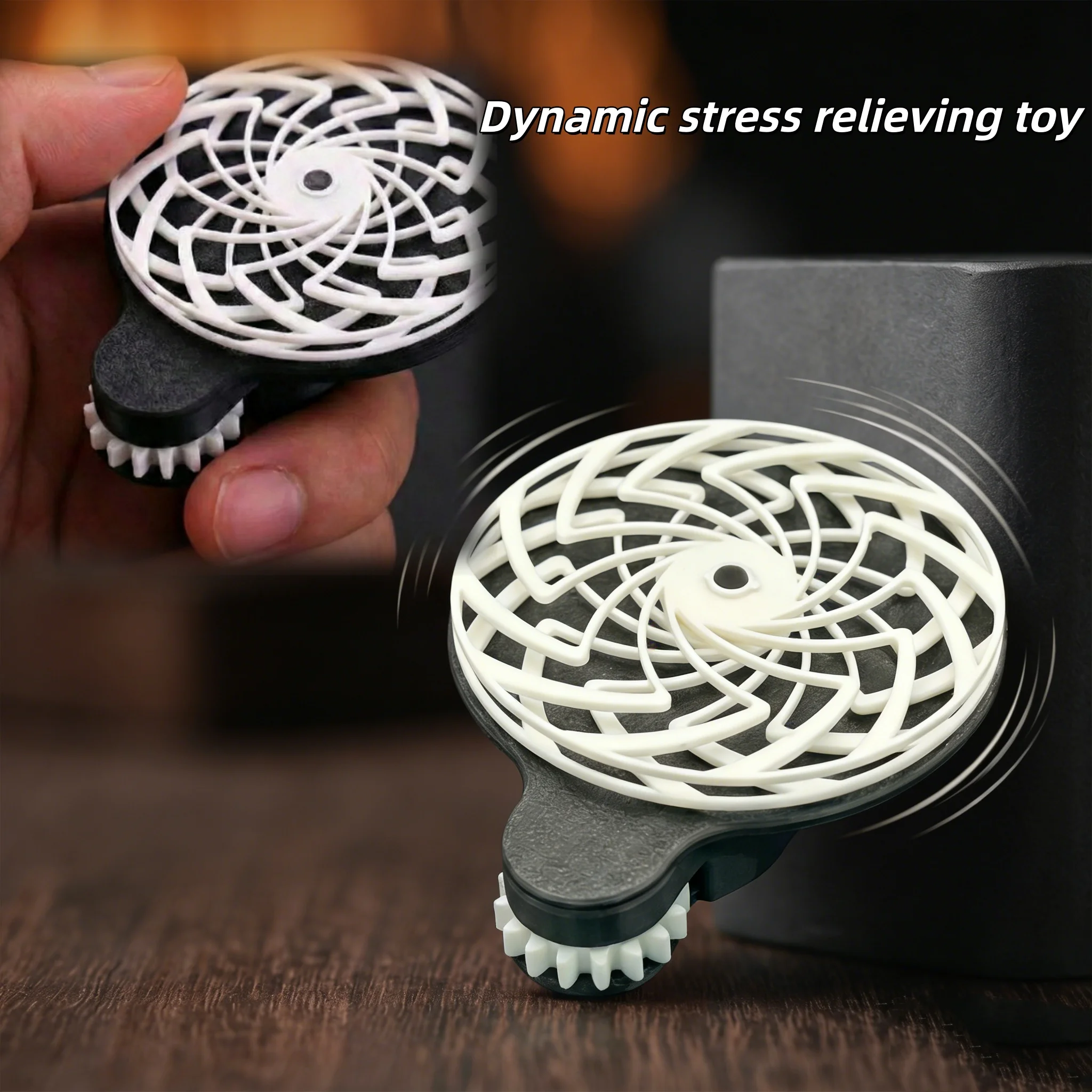 Juguete de descompresión dinámico impreso en 3D, engranaje psicodélico en espiral ABS, aliviador de estrés, modelo creativo y divertido para adultos y niños