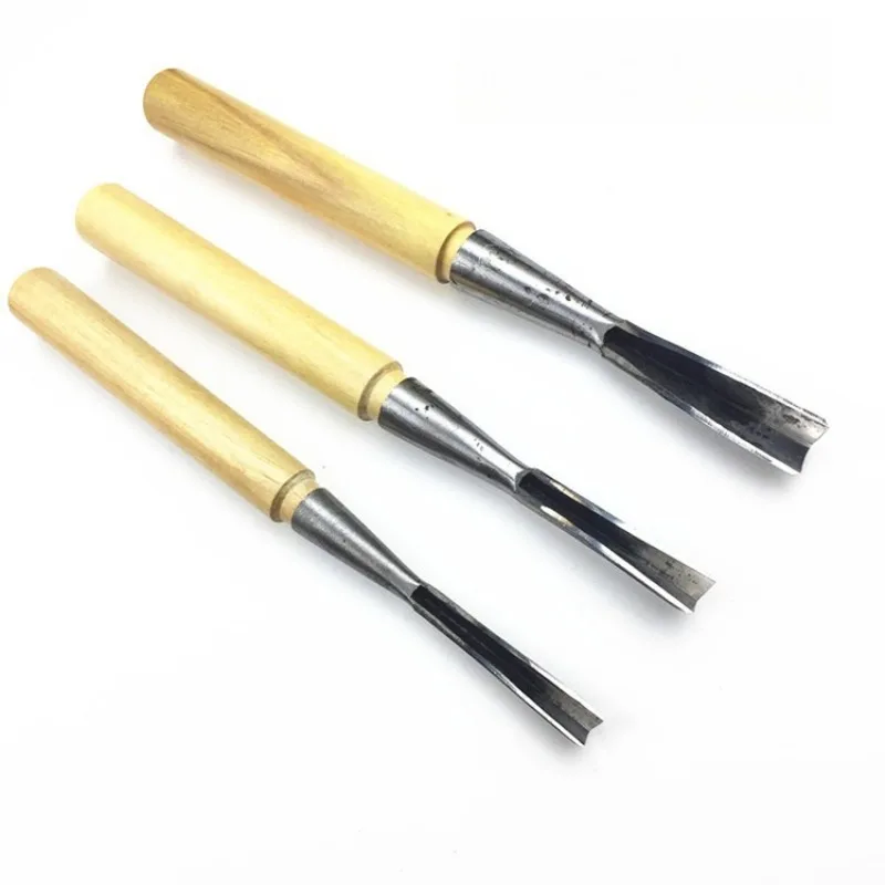 3PCS New V Punching triangle Chisel Wood Carving Knives Tools FOR Hand Carpenter Carving Blank Tool