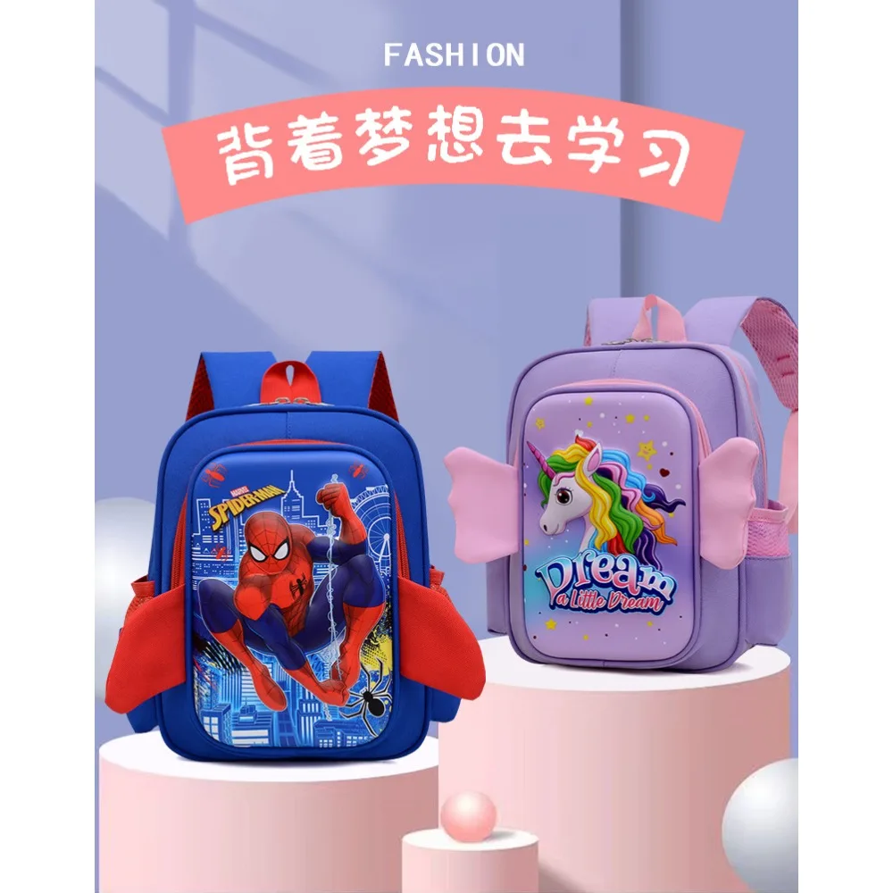 Disney-mochila de princesa para niños, nuevo estilo de moda, Multi patrón, transpirable, impermeable, ligera, escolar