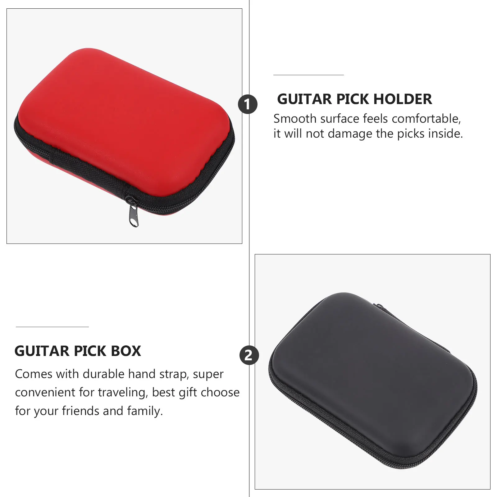

4 Pcs Pick Storage Box Guitar Holder Organizer Picks Case Pickholder Acoustic Eva Container Travel