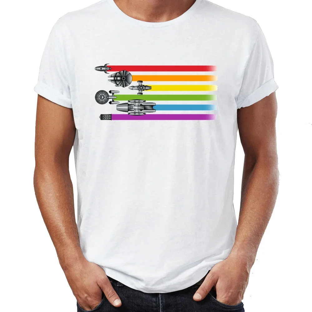 

Rainbow Fleet Serenity Battlestar Galactica Spaceships Pride heavyweight Sweatshirt anime streetweaR Awesome Tee Men's T Shirt