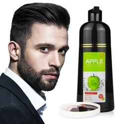 Natural Permanent Apple Hair Coloring Black Shampoo Magic Shampoo Dyeing White Hair Color Shampoo Men Women