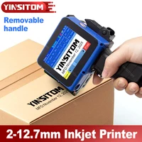 Impresora de inyección de tinta portátil de 0,5 pulgadas (2-12,7mm), texto, código QR, imagen, número de lote, identificación, fecha, impresión de etiquetas, Material múltiple Mak