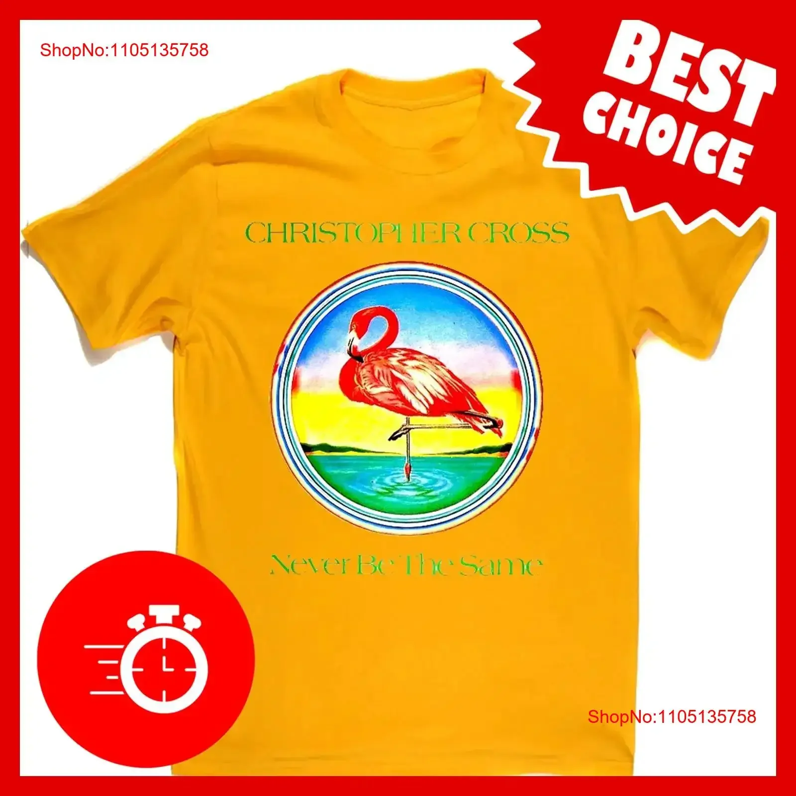

Желтая футболка Christopher Cross Never Be The Same, винтажная стираная мягкая модная эластичная универсальная футболка для повседневной носки
