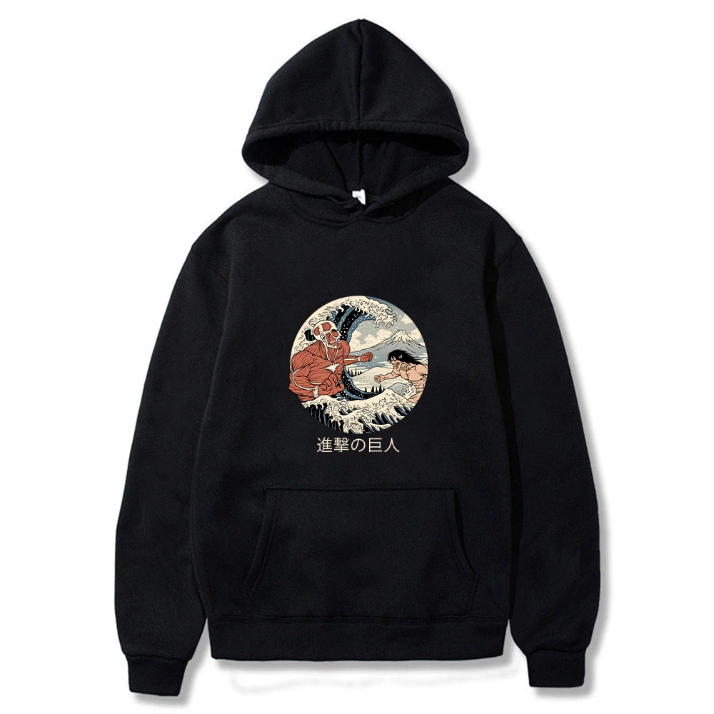 

Anime Attack On Titan Hoodies For Men Women Graphic Hooded Sweatshirts With Kangaroo Pocket Long Sleeve Drop Shoulder Pullover