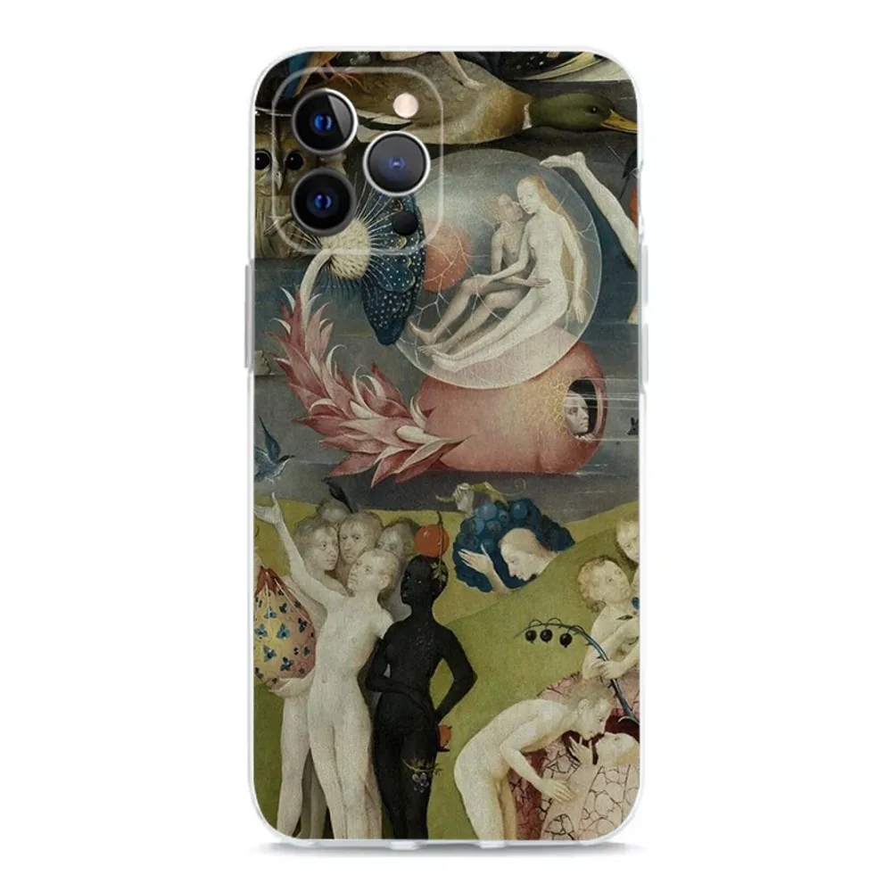 Hieronymus Bosch Art Phone Case For iPhone 15,14,13,12,11 Plus,Pro,Max,XR,XS,X,7,8 Plus,SE,Mini Transparent Shell