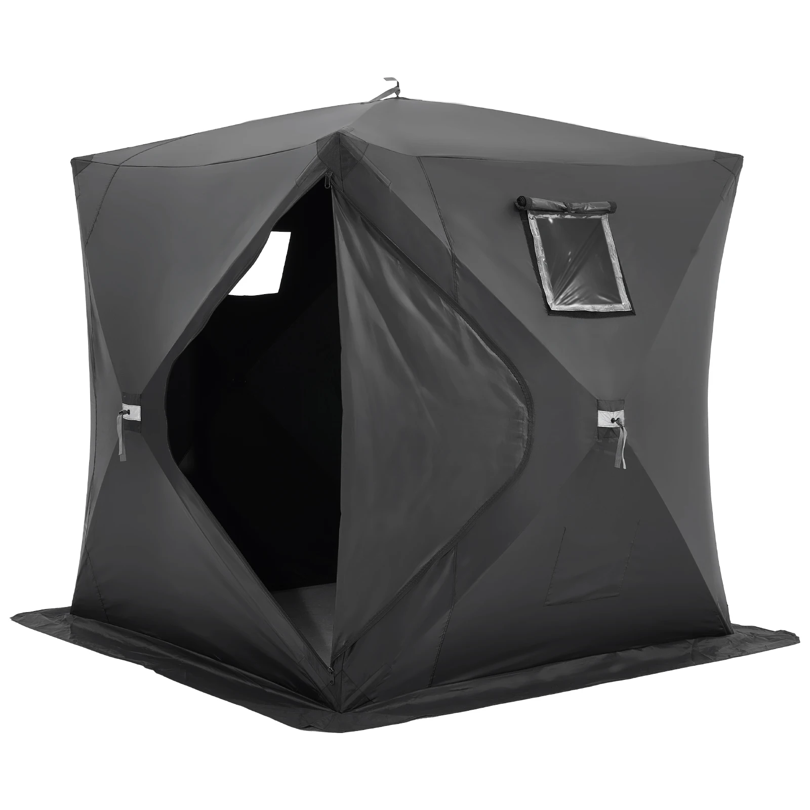 VEVOR Portable Ice Shelter 3-4 Person Pop-Up Ice Fishing Tent 43 Square Feet Area Waterproof Ice Shelter for Winter Fishing