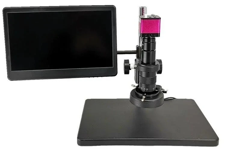 High-resolution video inspection microscope