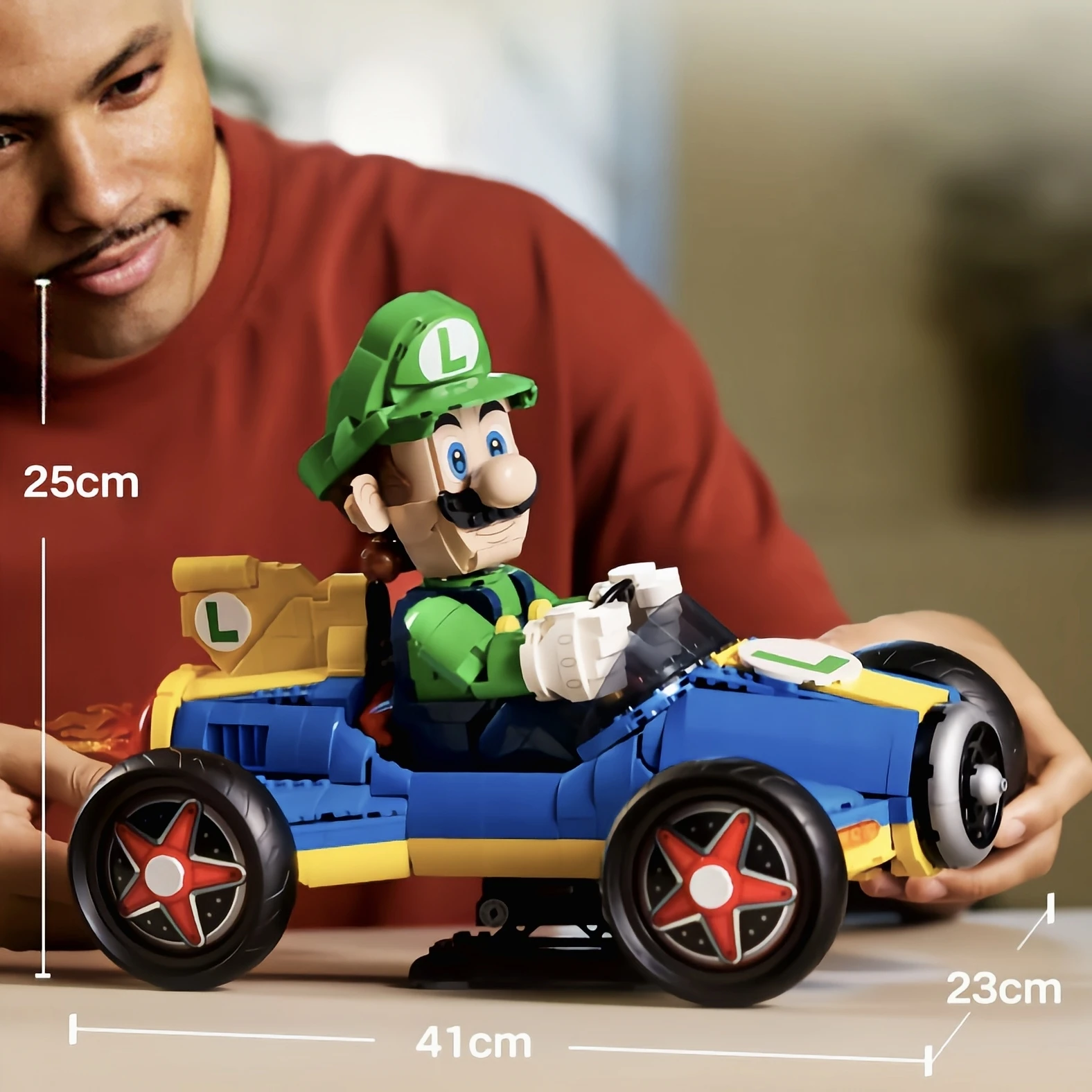 2026 Hot Toys 2234Pcs Marioed Standard Kart Mach 8 Building Blocks Classic Game Racing Car Puzzle Model Ornament Birthday Gifts view 3
