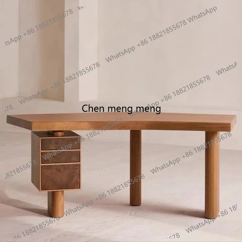 

Minimalist Wooden Office Desk Computer Space Saving Modern Office Desk Storage Drawer Mesas Escritorio Commercial Furniture