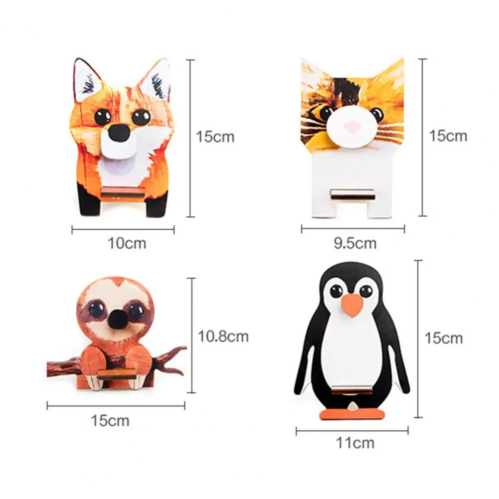 

Glasses Organizer Holder Multi-functional Phone Stand Handmade Wooden Glasses Holder Carved Fox Cat Sloth Penguin Phone Eyeglass