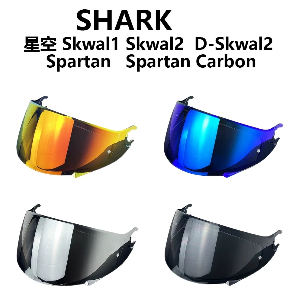 ヘルメットバイザー-shark-starry-sky-1-2世代-spartanレンズガラスビューファインダーウインドシールドオートバイアクセサリーと互換性あり