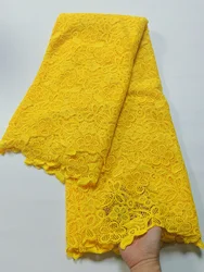 Lower Cost Sales Good Quality Guipure Lace High Quality Eembroidery Cord Lace Fabric for Party Dress NN3168_Z