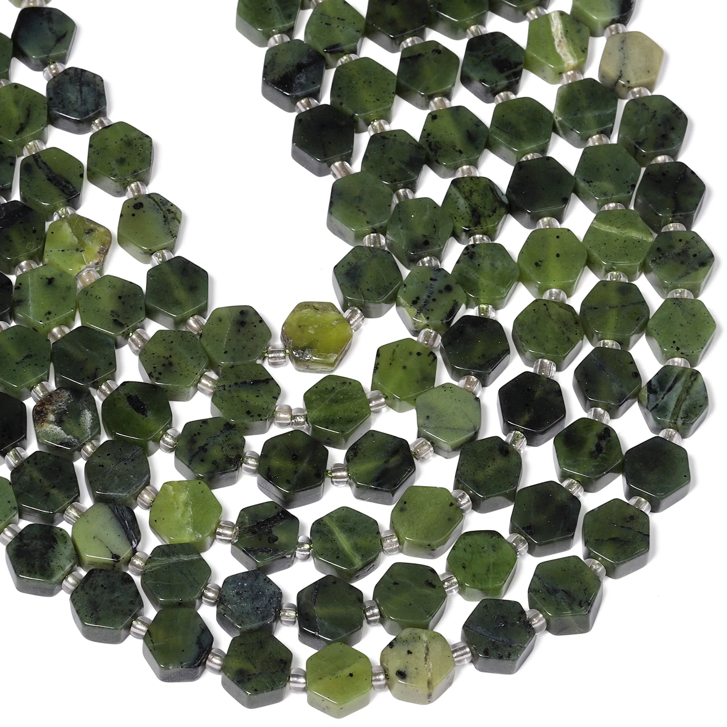 AAA Hexagon Natural Stone Gree - Jewelry Making Supplies Canada 评论和价格
