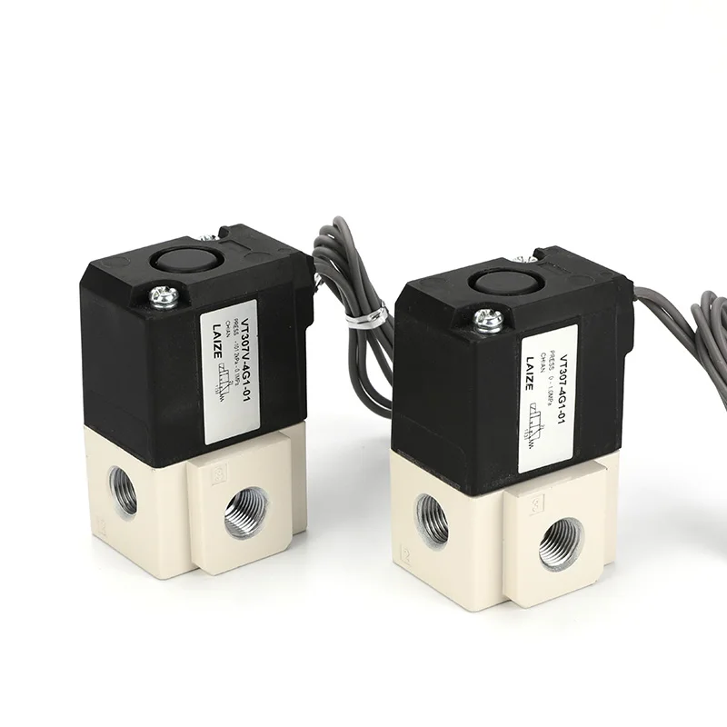 Vacuum Solenoid Valve Pilot-Operated High Frequency Direct-acting 2 Position 3 Way 220V 24V 12V VT307V