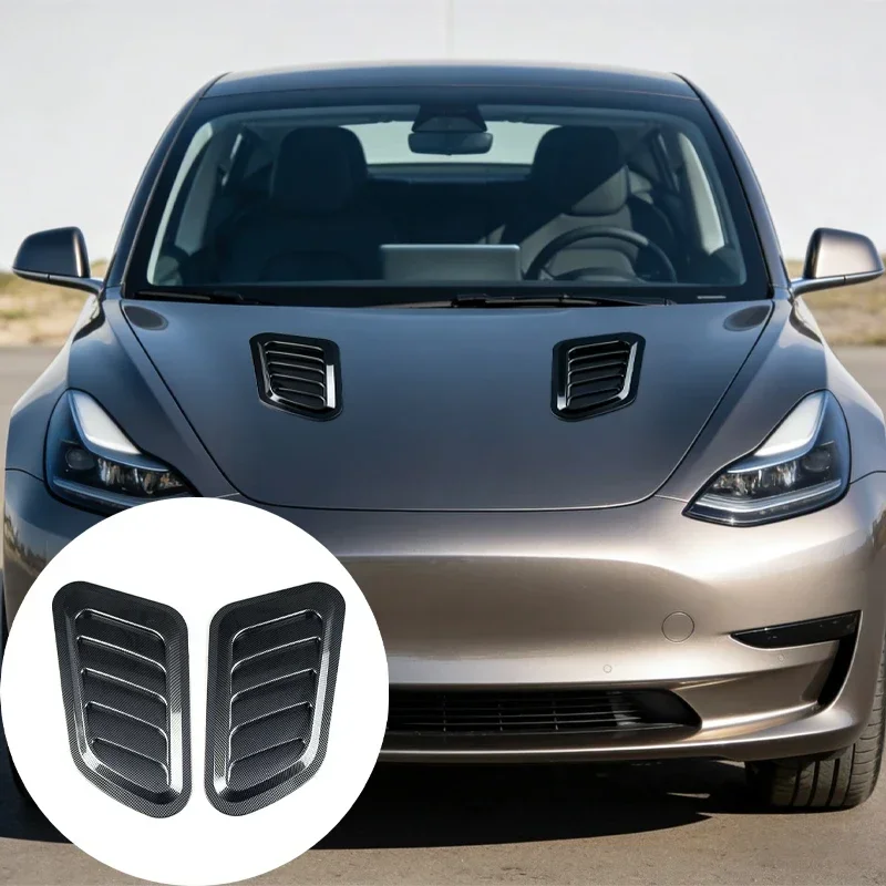 

For Tesla Model 3 Model S Model Y Model X Car fake air outlet hood engine hood decorative air outlet sticker Accessories
