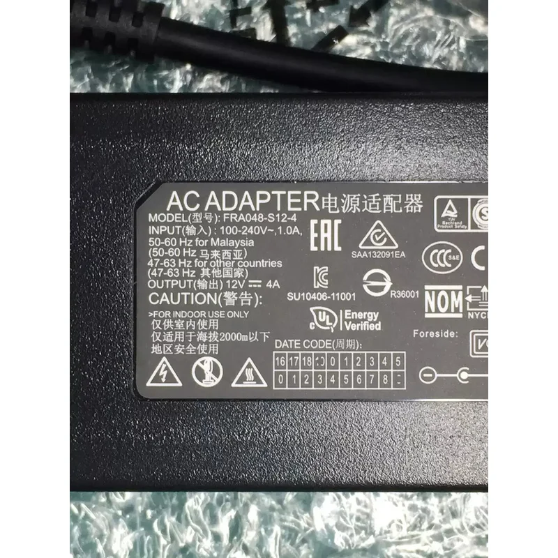 AC電源アダプター 12V 4A FRA048-S12-4 FRANMAR充電器用 シールド線付き 5525