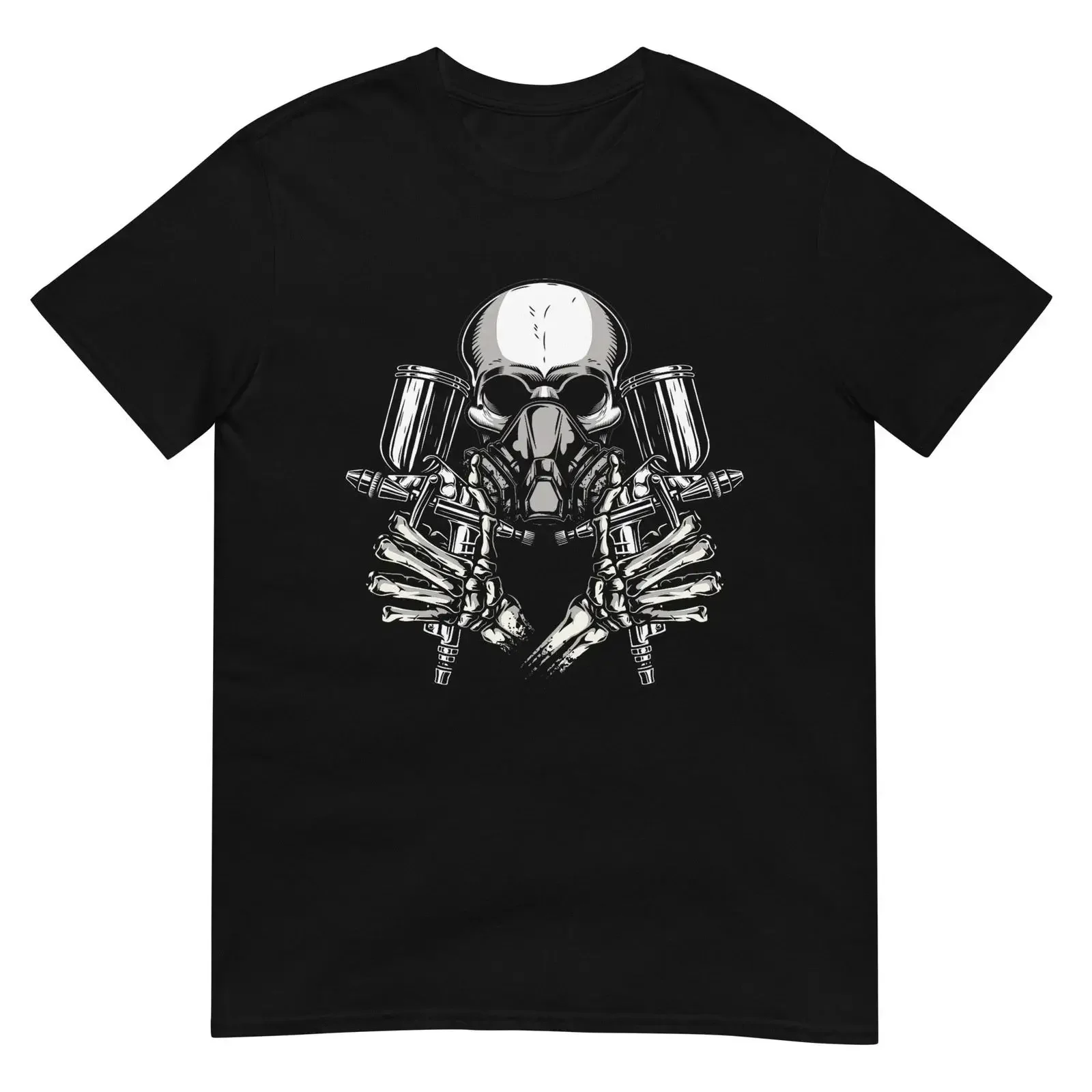Car Painting Sprayer Skull Spray Gun Automotive Painter T Shirt vintage Washed designer clothes fashion Soft homme