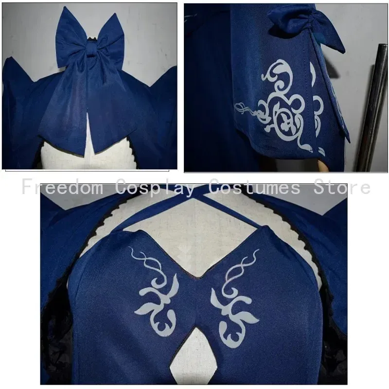 LQSBluu Cosplay Alter Fate Saber Costume Cosplay parrucca Arutoria Pendoragon Cosplay Halloween Carnevale Outfit Party Dress