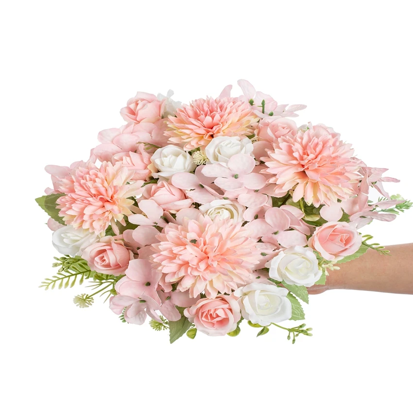 Artificial Flower silk Rose Home Vase Table dishgarden festival Party Outdoor Garden Wedding Bride Bouquet DIY Gift box Decorati