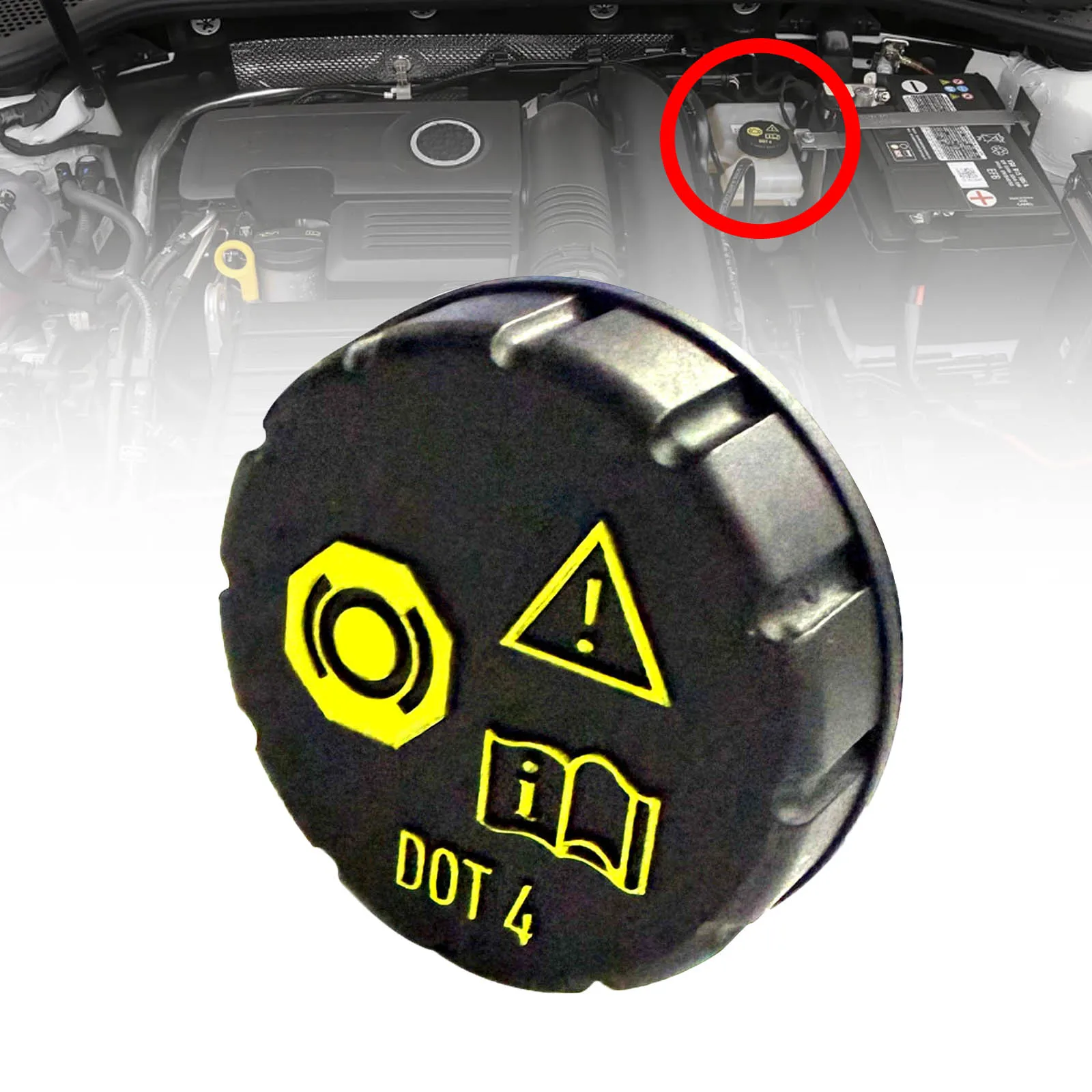 Brake Fluid Reservoir Cap For Seat Ibiza Leon Arona Cupra Ateca Bornor VW Golf Arteon Polo Tiguan ID T-Cross AUDI Skoda