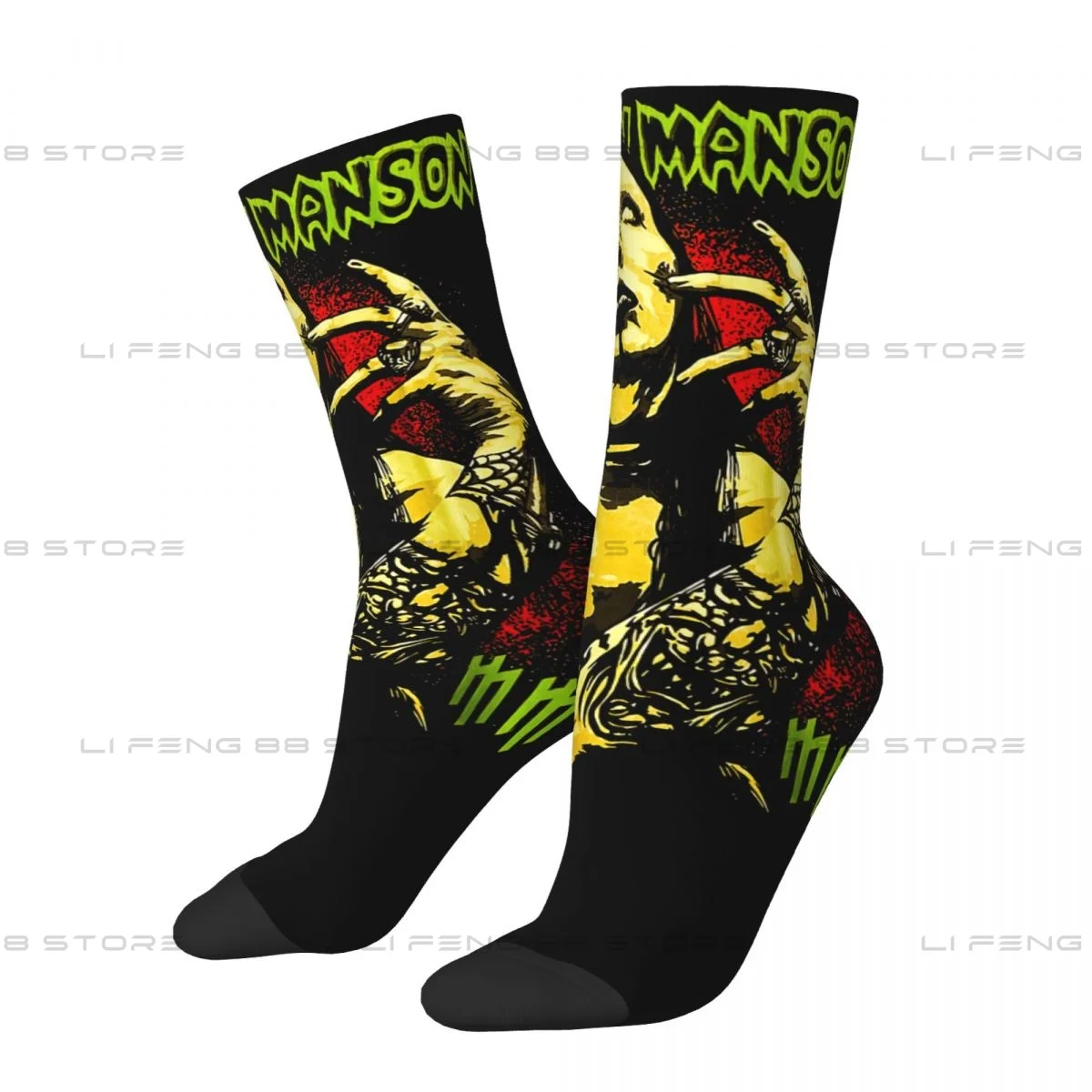 Marilyn Manson Classic Unisex Winter Socks Outdoor Happy Socks Street Style Crazy Sock