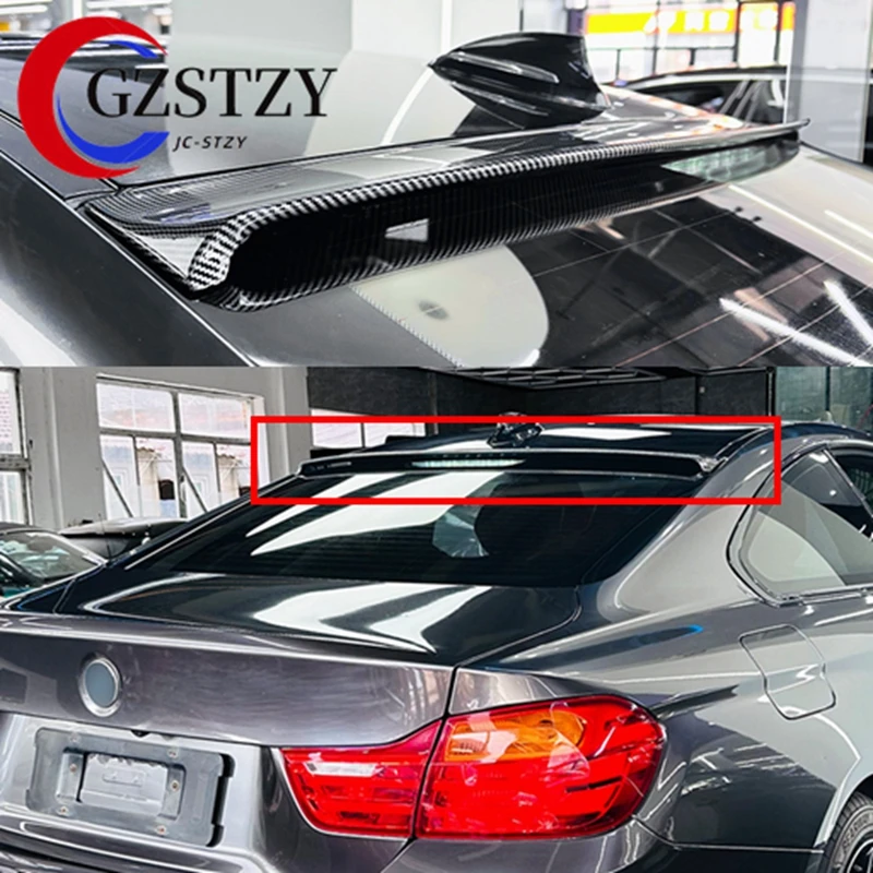 

Спойлер на крышу для BMW 4 серии F32, высококачественный АБС-пластик, глянцевый черный узор из углеродного волокна, цветные автозапчасти 2014-2020