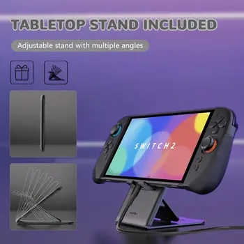 PlayVital Ranger 可底座矽膠握把保護套,附硬殼,適用於 Nintendo Switch 2,全包保護套,附支架和拇指握把 8 最佳銷售 任天堂2DS遊戲機保護套 - №4