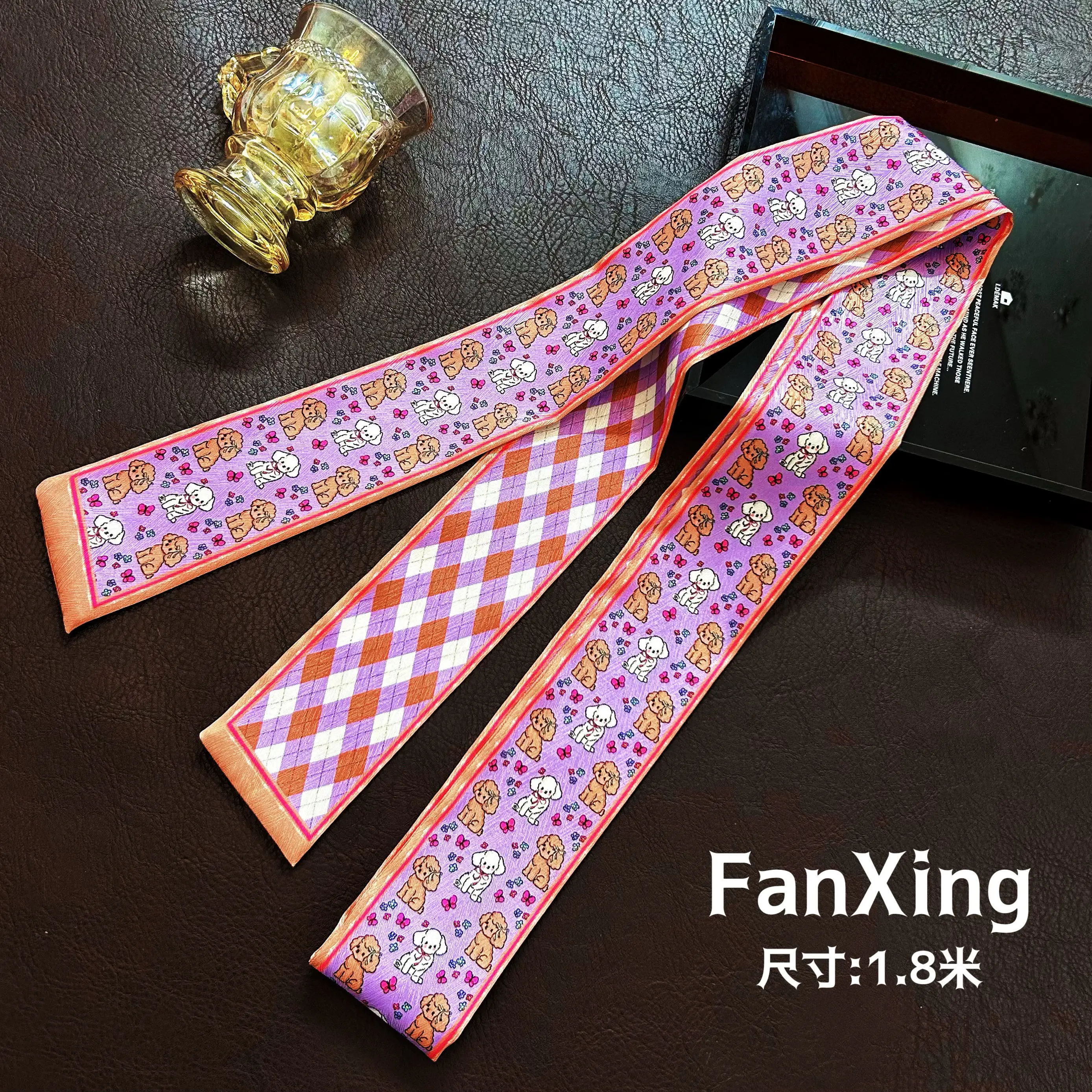 

Original 1.8 Meters New Long Silk Scarf Decorative Belt Cartoon Cute Multi-functional Scarf for Women