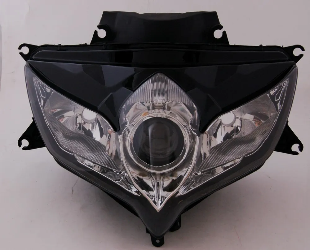 Artudatech Headlight Front Light Assembly Smoke Case for Suzuki GSXR600/750 K8 2008-2009