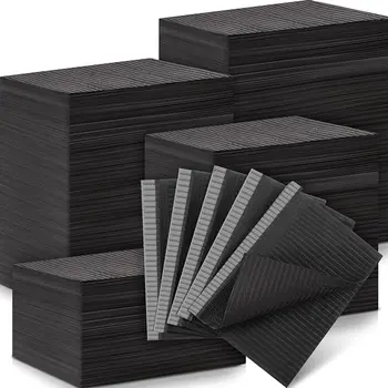 Bavaglini dentali monouso neri Bavaglini per tatuaggi Tappetino pulito per tatuaggi Tovaglioli dentali per pazienti Accessori per tatuaggi