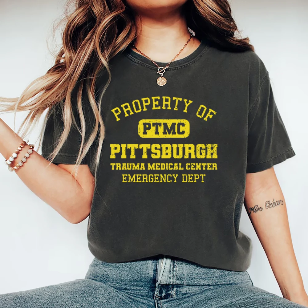 Property of Pittsburgh Trauma Medical Center PTMC T-Shirt Vintage Unisex T-Shirt Short Sleeve Graphic T Shirts Tv Show Shirt