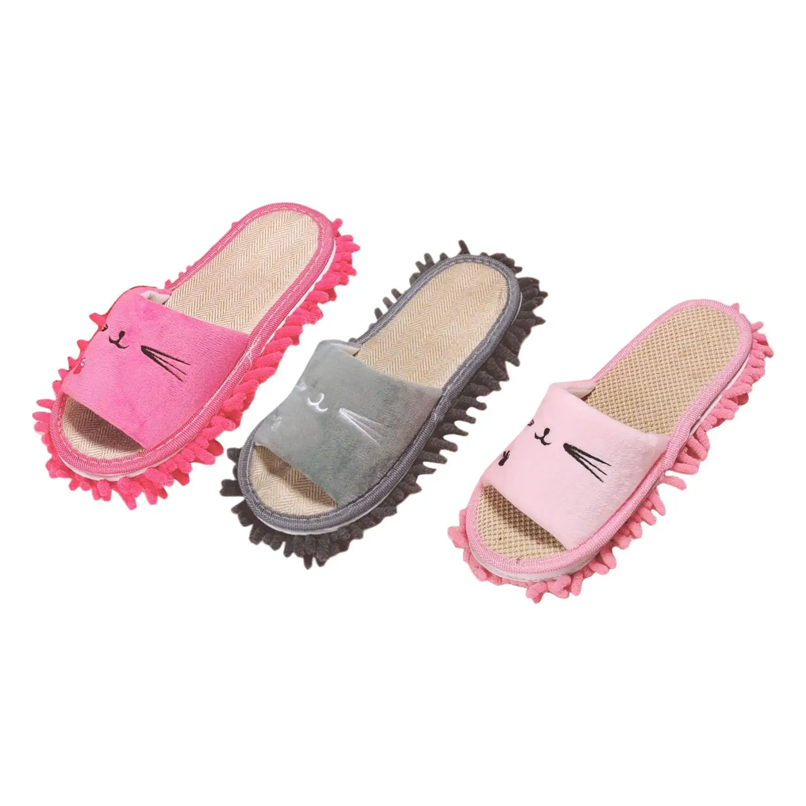 Cute Dust Mop Slippers Women Men Warm Dust Floor Cleaning Floor Cleaning Tool Shoes for Living Room Indoor Bathroom