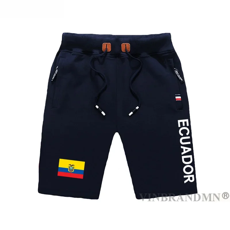 Ecuador Ecuadorian mens shorts beach male board shorts nation flag workout zipper pocket sweat bodybuilding cotton brand shorts