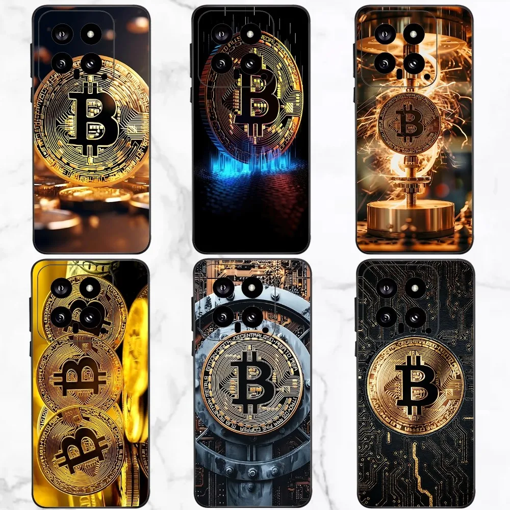 Bitcoin BTC Cool Money Phone Case For Xiaomi 11 Redmi Note 11 5G 8T 9A 9 10T Note8Pro Note9 12SUltra Black Case