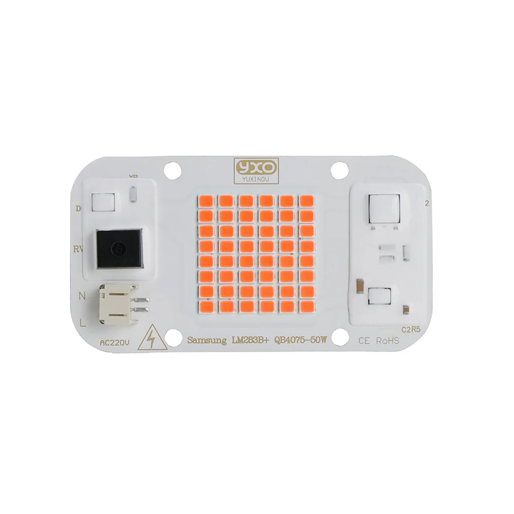 Gartenbau Zimmerpflanze wachsen Licht COB LED Chip 50 W Vollspektrum + 660 nm LED COB Chip für Pflanzen wachsen