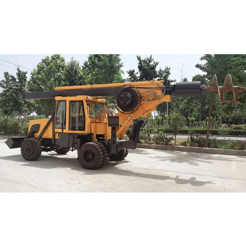 YG Rotary Pile Driver Rock Drilling Rig Machine High Speed Solar Pile Driver Hole Small Hydraulic Drill Rig Construction Machine