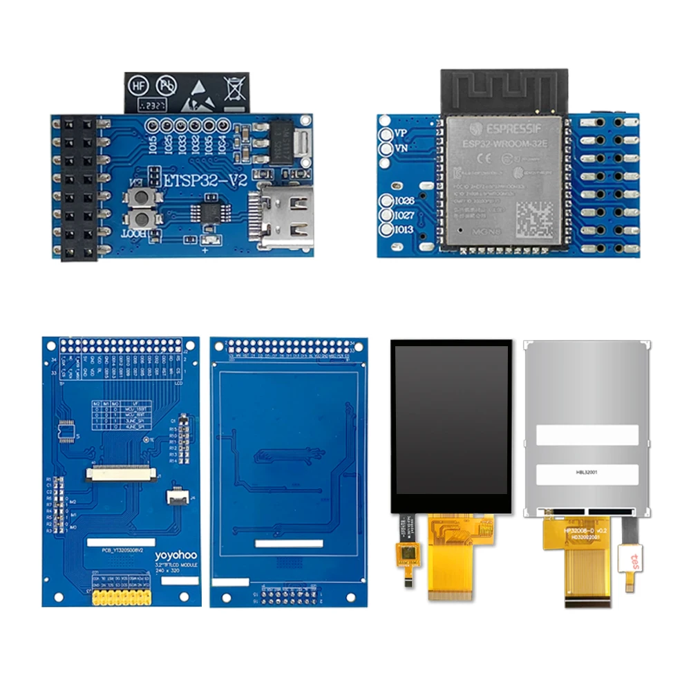 3.2 pollici IPS ESP32 LVGL WIFI e scheda di sviluppo Bluetooth 240*320 schermo di visualizzazione intelligente modulo TFT LCD da 3.2 ''con Touch Screen