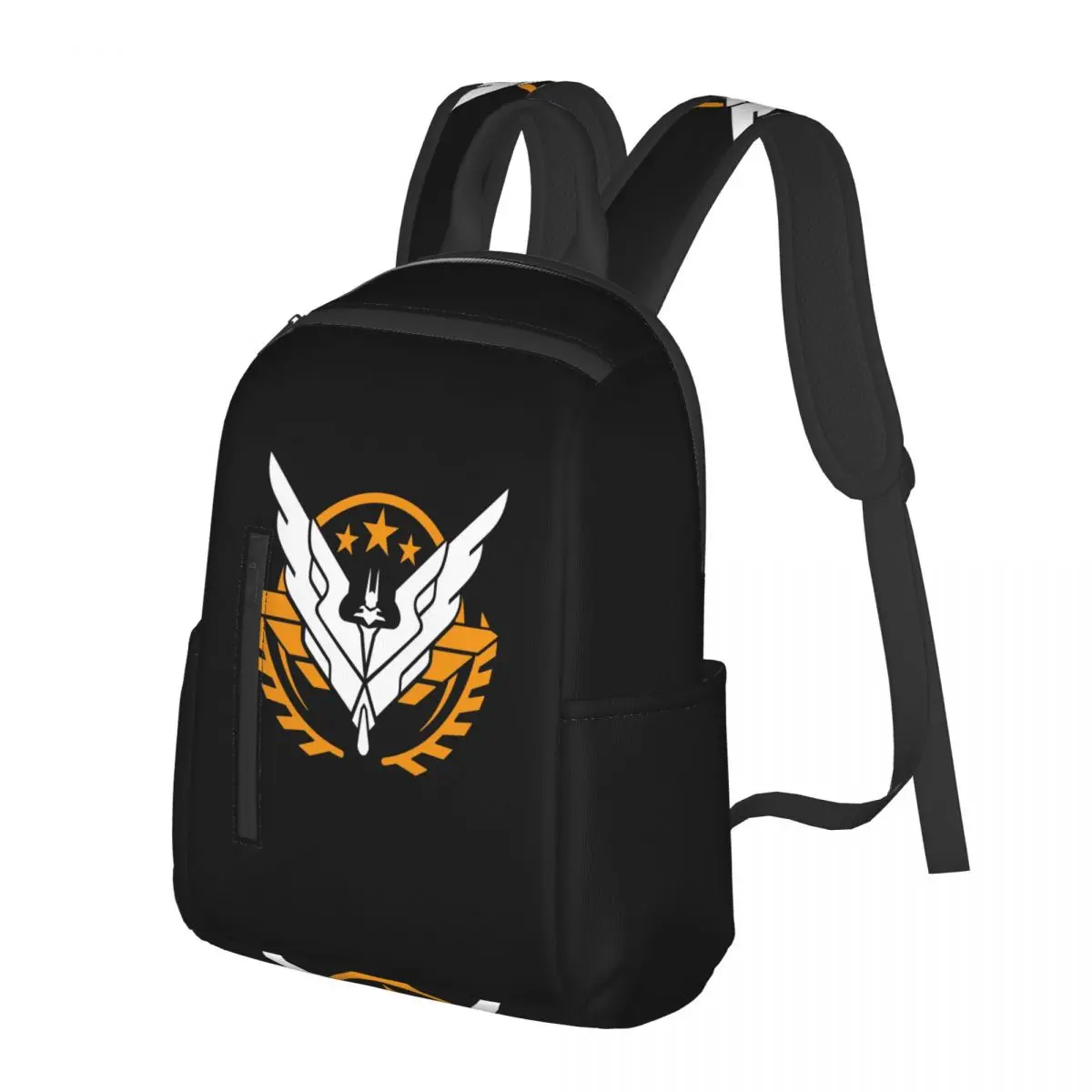 Elite Dangerous- Triple Elite Decal Student Backpack School Bag Hiking Travel Daypack for Men Women Bookbag Shoulder Bags