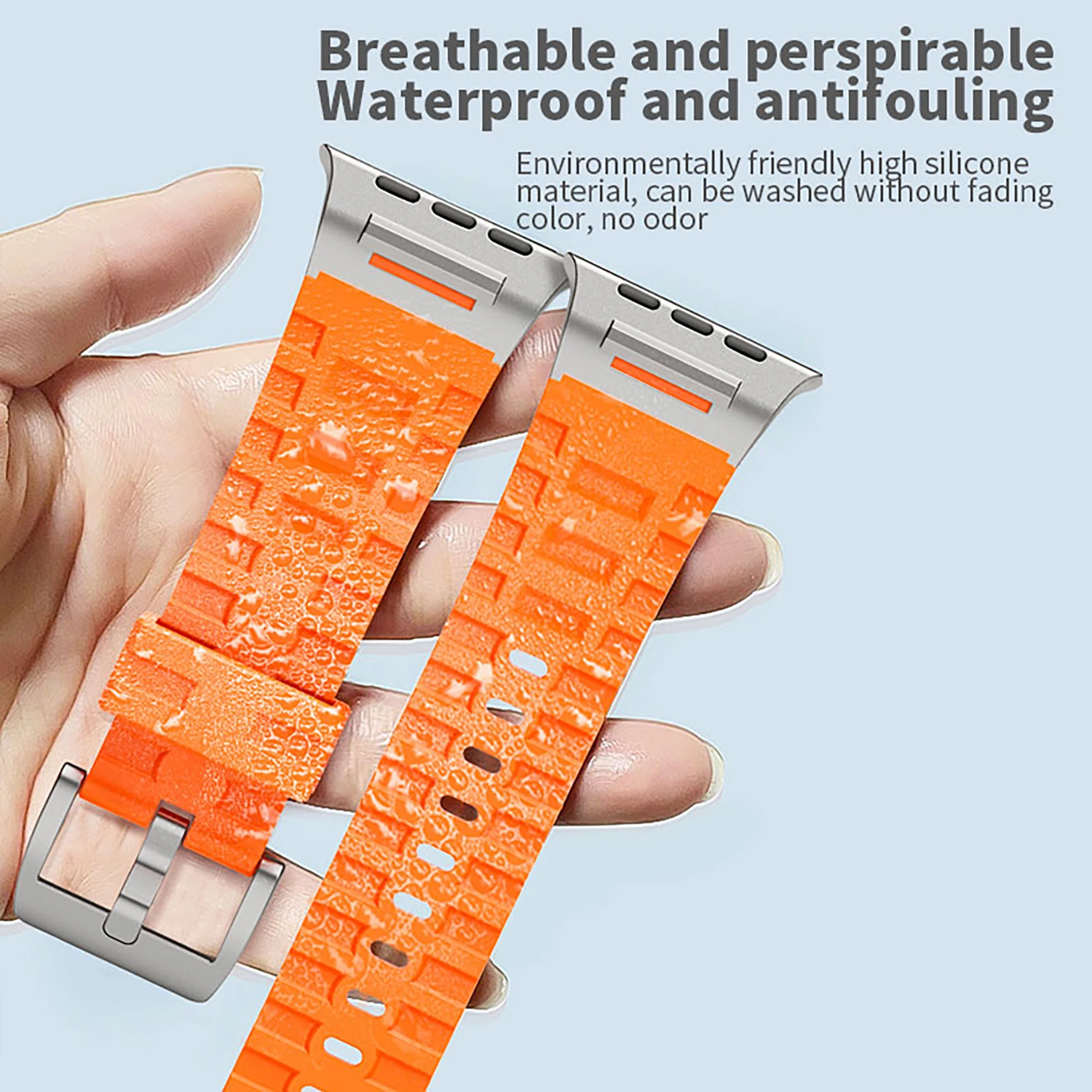 

Liquid elastic silicone strap suitable for Apple Watch 49 46 42 45 44 38 40mm sport strap suitable for iwatch series ultra 9876