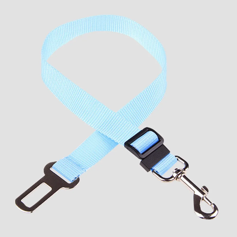 One-piece Nylon Dog seat belt candy color adjustable vehicle seat belt