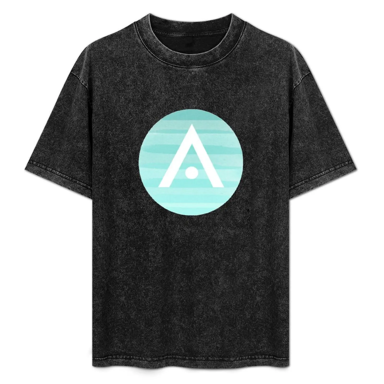 

Blue Stripe Ombré Aveda Logo T-Shirt tops anime figures mens champion t shirts