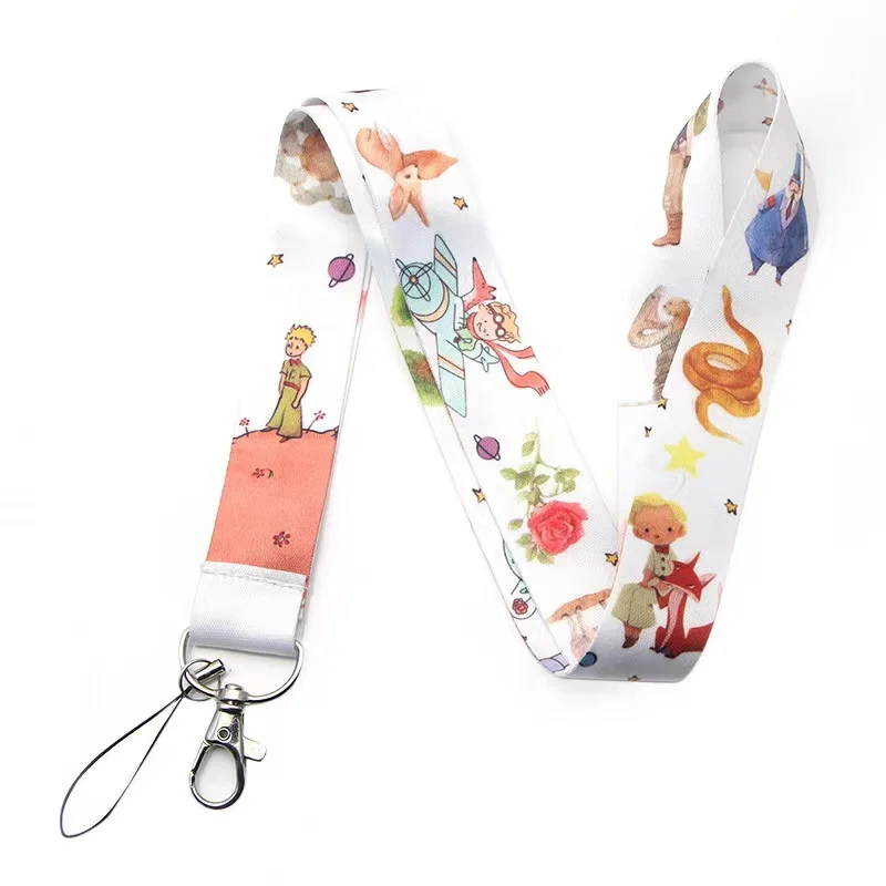 Cartoon Cute The Little Prince Lanyard For Keys Neck Strap ID Card Holder Keycord DIY Hanging Rope Lanyards Webbing Ribbon