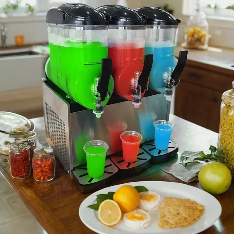 

Commercial Slushy Machine for Frozen Drinks 45L 1300W 110V Large Slushie Maker Margarita Machine Electric Icey Smoothie Machine